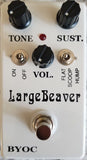 BYOC Large Beaver Triangle V1 Pedal New ASSEMBLED White Powdercoat Silkscreened